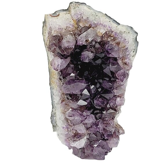 Raw Amethyst Quartz Geode Natural Specimen Medium to Dark Mineral 5x3x2 - Picture 1 of 10